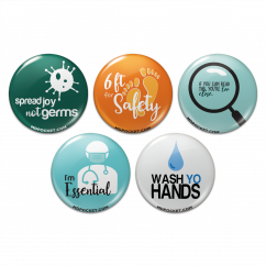 Quaranteam Pinback Buttons